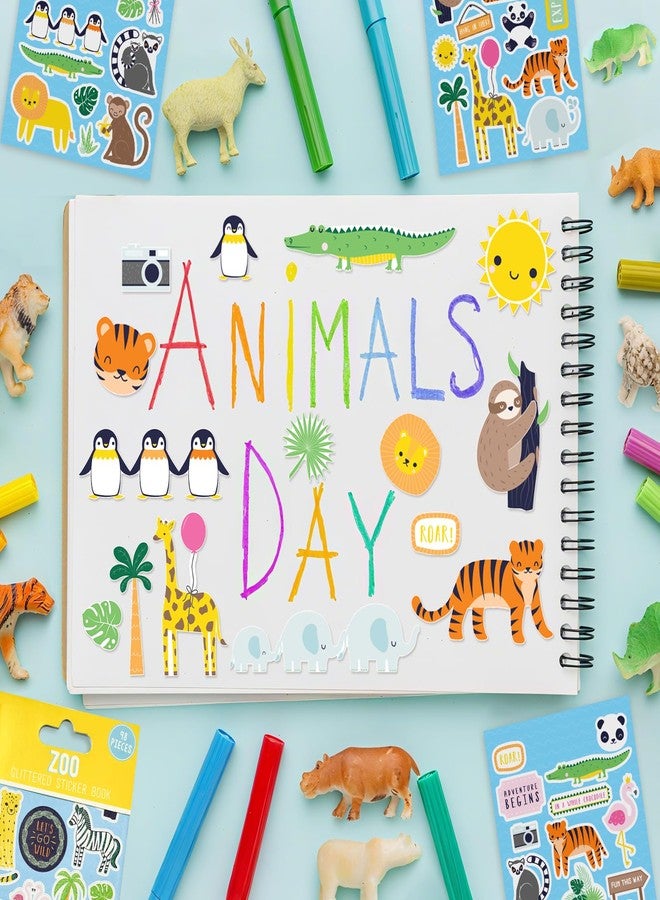 Desecraft 5 Sticker Books Flower Shapes Zoo Letter & Number 800+ Stickers Decorative Sticker for Scrapbooking Kid DIY Arts Crafts Album Bullet Journaling Junk Journal Planners Calendars and Notebook - Image 2